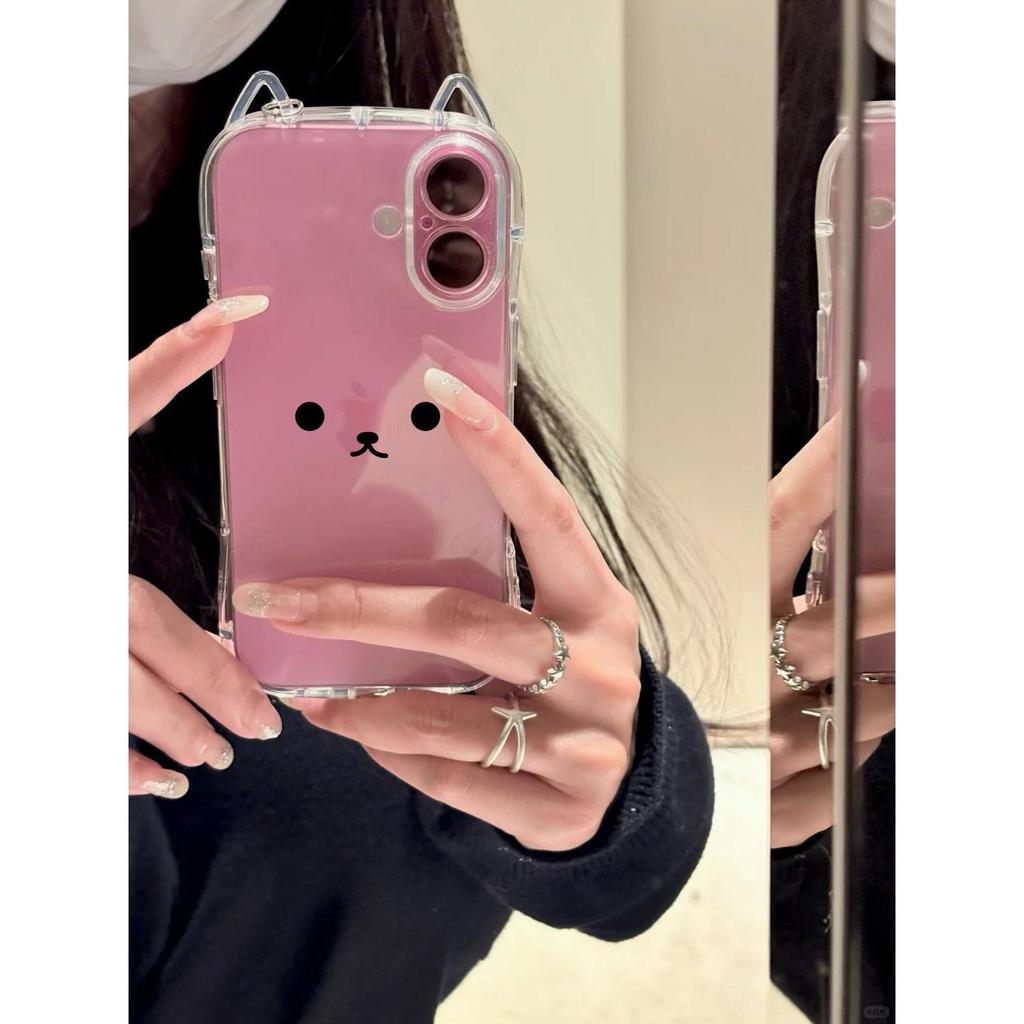 New cat ear soft shell cute little expression mobile phone case for iphone11promax apple 11 protective case