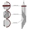 Musical Wind Chime Pipe 12 Tubes Wind Chimes Gold/silver Bells Decor for Living Bedroom Dining Coffee Shop Wind Chimes Tubes