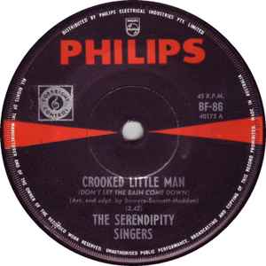 

7inch Record SERENDIPITY SINGERS - Crooked Little Man (Don t Let The R BF86 PHILIPS 1964 Australia Pop Used