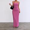 New Celebrity Style Fashion Women's Clothing Pure Desire Sexy Suspender Splicing Dress Long Dress Women
