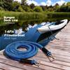 Shore-Side Mooring Rope for Small Boat Stops, Elastic Dock Line Set with Beach Stake and Quick Clip Connection