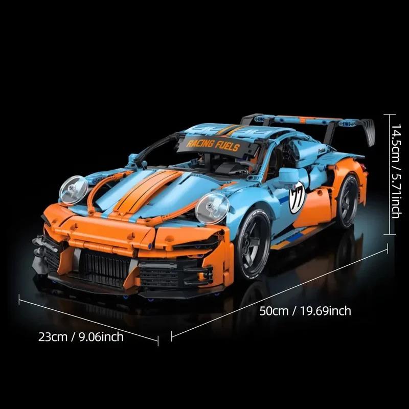 New Technical Building Blocks  Aldults Racing Car Static Model or Remote Control Electric RC Cars Version Construction Boy Toy
