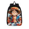 Monkey D. Luffy One Piece Fashion Backpack with Pocket Student Work Daypack for Men Women College Canvas Bags