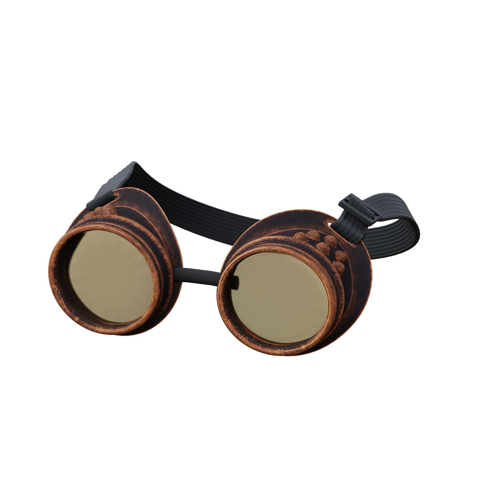 Steampunk Industrial Vintage Double Layer Goggles Adjustable Strap Protective Eyewear for Costume Accessories One Size