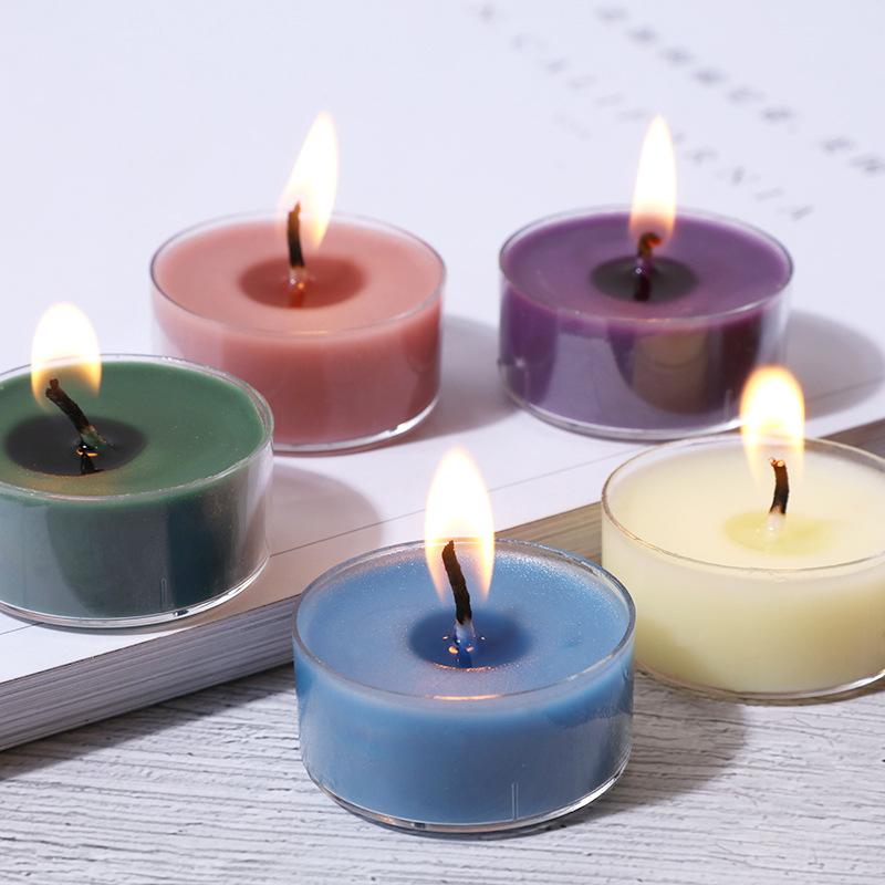Ins Style Handmade Soy Wax Scented Candle Household Non-romantic Fire Paint Small Tea Wax Fragrance Gift