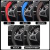 Suede Cow Leather Car Steering Wheel Cover Anti-slip 38cm For Ford Focus 2 3 4 MK1 MK2 MK3 MK4 Auto Interior Accessories
