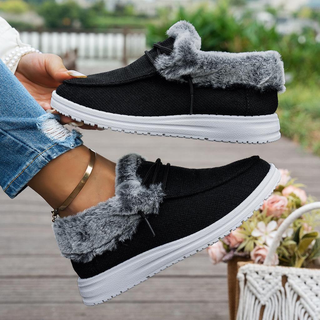 Women's Cotton Boots 2025 Fall/Winter Women's Warm Indoor/Outdoor Casual Slip-On Fleece-Lined Thickened Cotton Boots Size 45