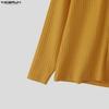 INCERUN Autumn Spring Men Zip-up Neck Long Sleeve Casual Rib Pullovers Tops