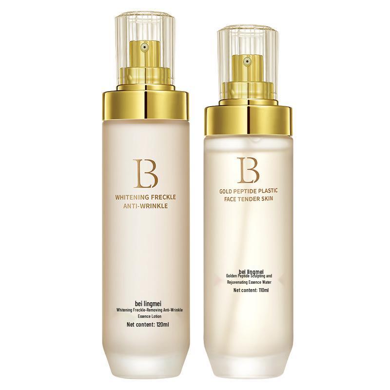 Whitening & Anti-Wrinkle Set: Brighten, Hydrate & Firm - Toner, Lotion & Cream for Spot, Dullness & Fine Line Care.