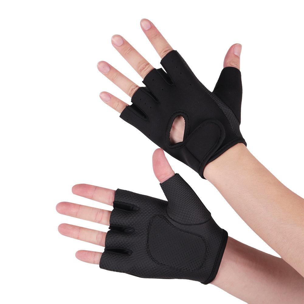 Women's Custom Workout Gloves Fingerless Polyester Gym Weight Lifting Gloves
