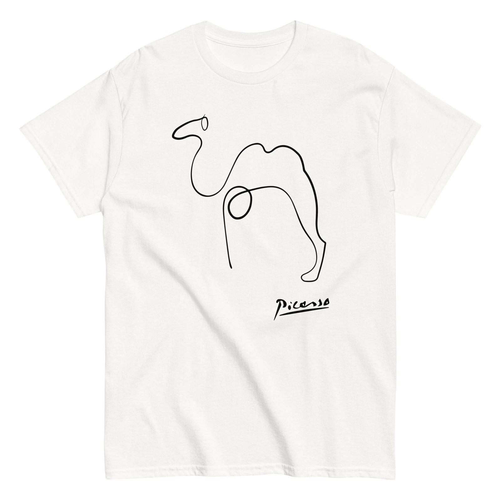 Picasso Camel One Line Drawing Art Meme Cult Movie Cool Unisex tee XS