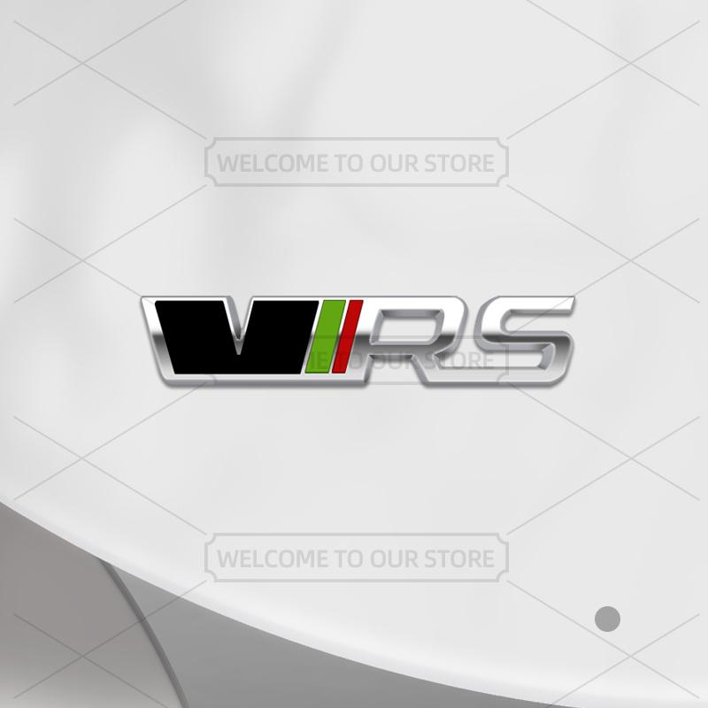 1Pc Car 3D Metal VRS Emblem Auto Steering Wheel Badge Decals Inner Sticker For VRS Octavia Kamiq Kodiaq Karoq Superb Fabia Yeti