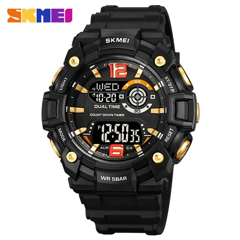 Men's Multi-function Electronic Watch Male Junior High School Student Waterproof Watch Male Outdoor Sports Electronic Watch