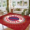 Bayern Munich Design Crystal Velvet Rug Soft Decorative Mat for Bedroom Entrance