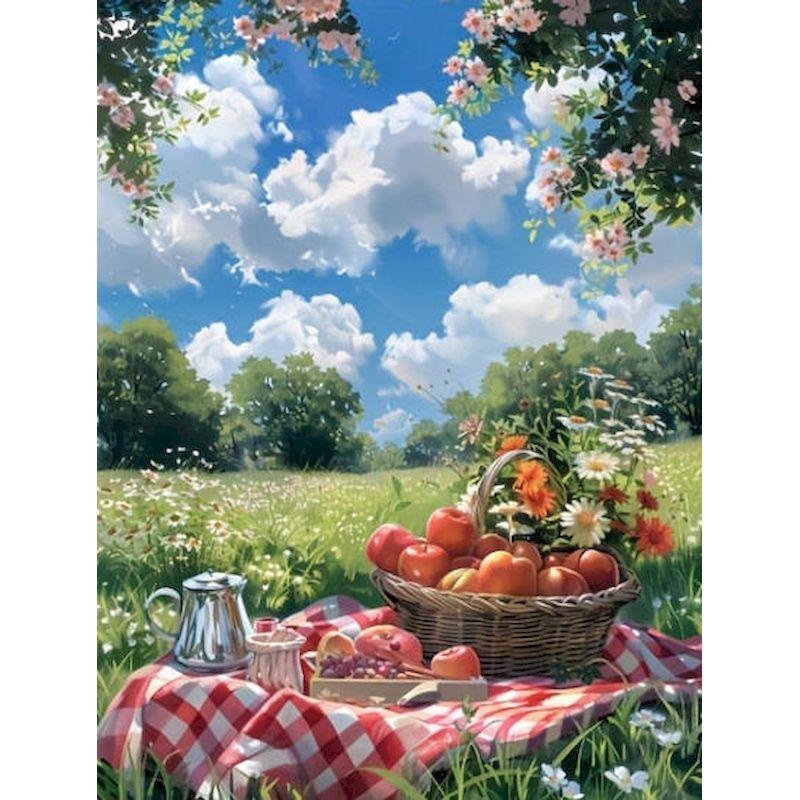 

GATYZTORY Picnic Painting By Numbers Picture Coloring By Numbers Landscape Paint for Painting Painting Decor Paintings On Numb 30x20cm no frame