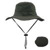 Hochwertige Outdoor-Sonnenschutz-Atmungsaktive Einfache Wanderhüte Jagd-Reisekappe Angelkappe Mit Kordel