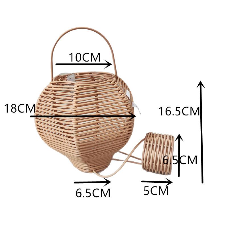 Ins Handmade Rattan Hot Air Balloon Decoration Children s Room Rattan Pendant Art Home Decoration Hanging Baby Photography Props