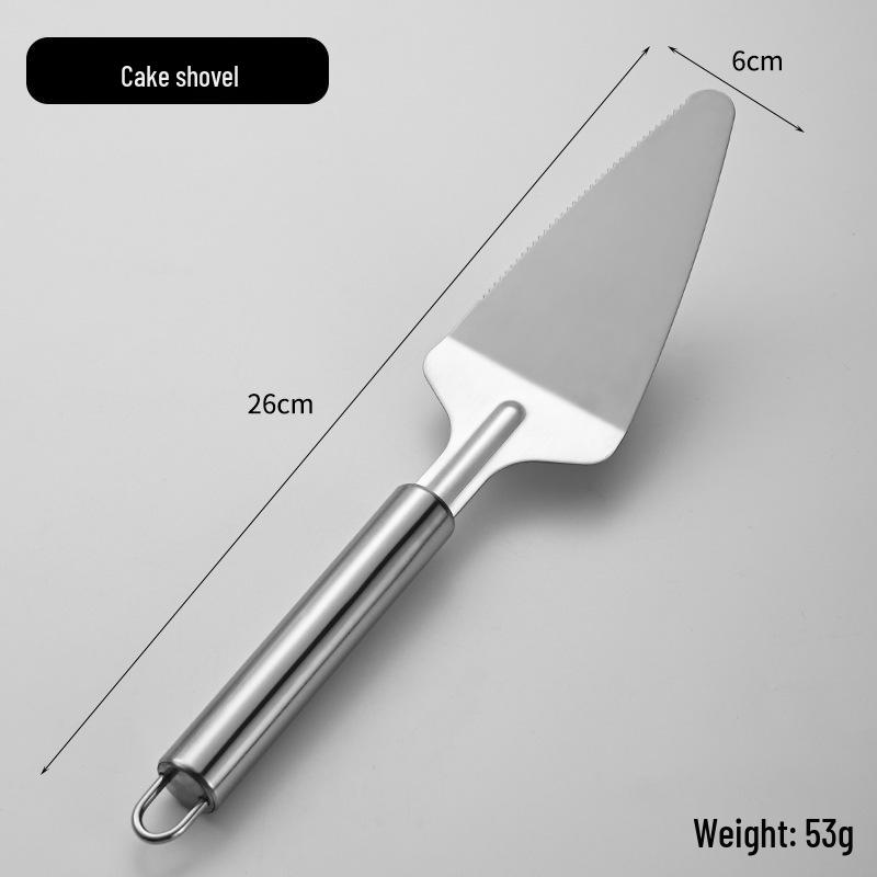 Stainless Steel Pizza Cutter & Cake Shovel Set: Single/Double Wheel Roller & Triangular Cake Knife for Baking