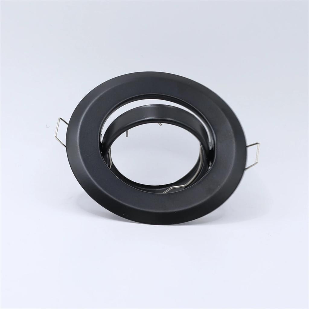 5 PCS Black Fitting Round Ceiling Light GU10 MR16 Fixture Recessed LED Spotlight with MR16 Lamp Holder for Indoor Lighting