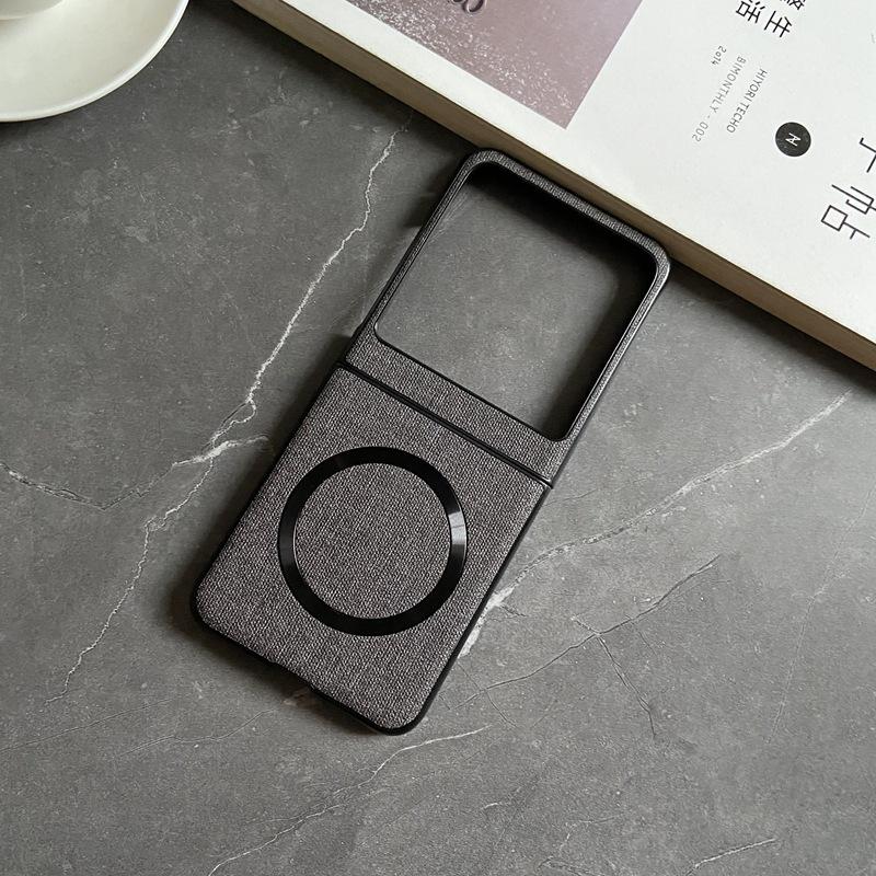 Fabric Cloth Texture Magnetic Case for Motorola Moto Razr 60 50 Ultra 40 5G 2022 2020 Shockproof Mag-safe Wireless Charge Cover