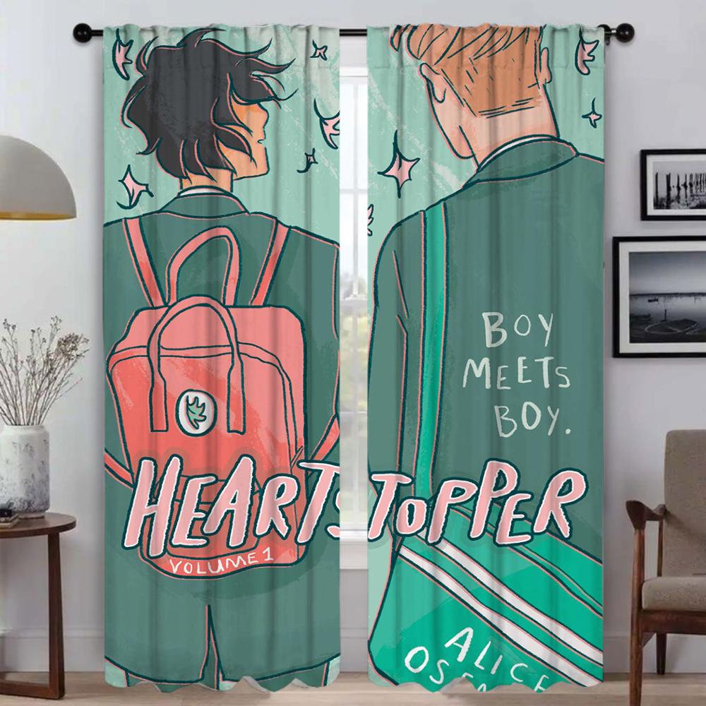 Window Curtain for Room 2 Panel Heartstoppers Modern Living Room Curtains Tulle for Bedroom Partition Home Interior Curtains
