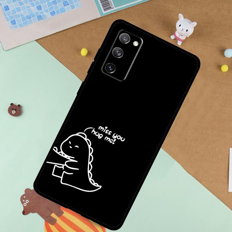 Couple Matching Cute Dinosaur Case For Samsung Galaxy S23 S22 Ultra S21 S20 FE S8 S9 S10 Note 10 Plus Note 20 Ultra Cover