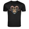 Demon Ram Head Graphic T-Shirt Dark Fantasy Monster Tee