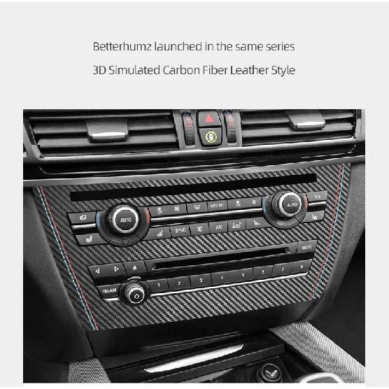 For BMW X5 F15 X6 F16 Make of Alcantara Auto Center Console Air Condition CD Panel Trim  Sticker Car Interior Decor Accessories