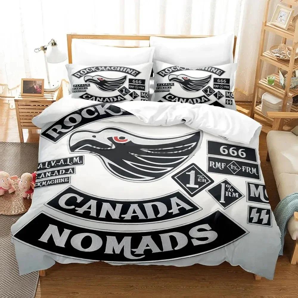 

Warm Comfortable king Queen Rock Machine Motorcycle Club Bed Size Boys Adult Quilt Comforter Comforter (quilt)-EU Single(135*200cm)3pcs