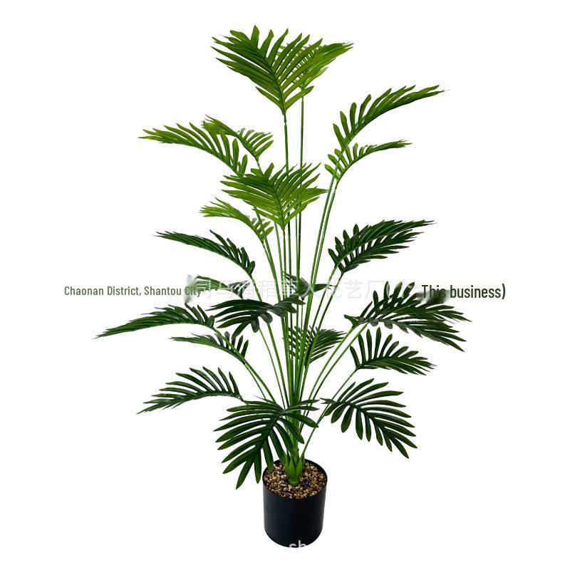 High-End Areca Palm Artificial Tree: Light Luxury Indoor Ornament for Living Room Decoration and Floor Landscaping.