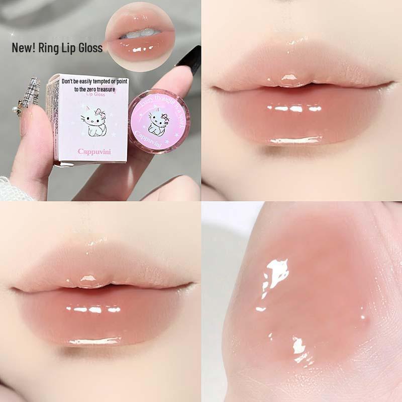 CAPPUVINI Sweet Kitty Youthful Dewy Lip Gloss - Natural Look, Chinese Brand Makeup