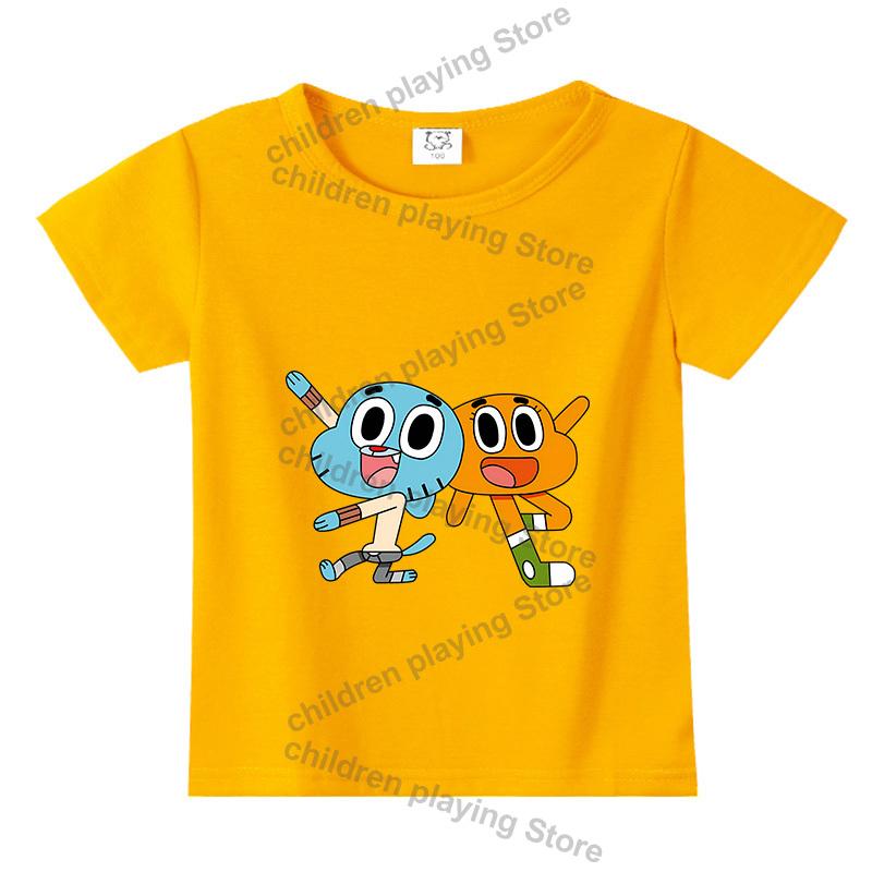 The Amazing World of Gumball Anais Darwin Short Sleeve Tee Cartoon Kids T-Shirt Summer Clothes Cute Boy Girl Tops Birthday Gift