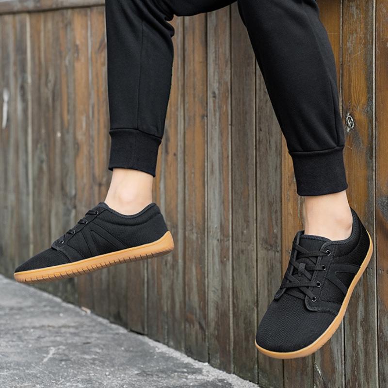 Unisex Sneaker Weite Barfußschuhe Mesh Atmungsaktiv Freizeitschuhe Leichte flache Schuhe Mode Outdoor Freizeitschuhe Herren-Tennisschuhe
