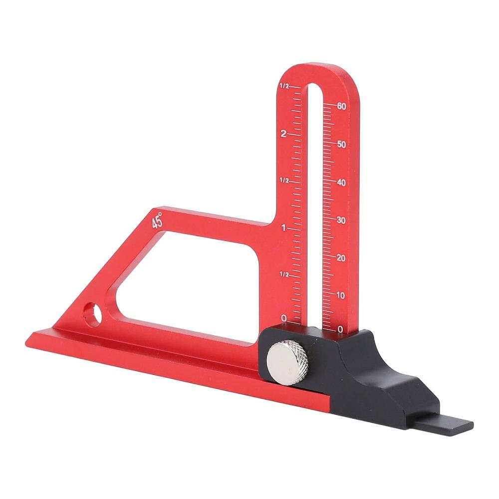 0-60mm Range Woodworking Height Gauge Depth Measuring Ruler  for Table Saw and Drill Press