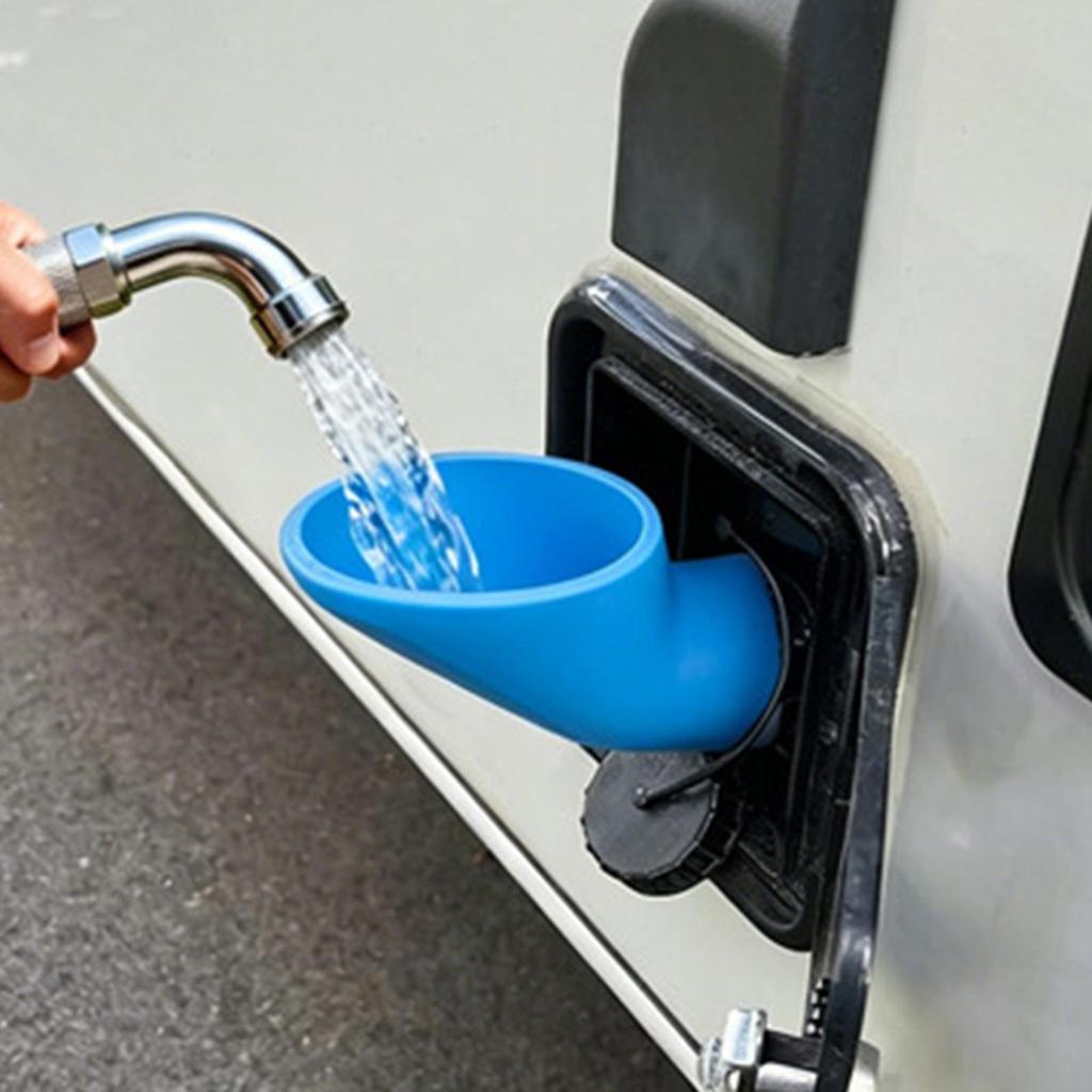 Water Filler Filling Funnel for Camper Campervans RV Caravan Rv Fresh Water Tank Fill Funnel Wide Mouth Drain Adapter