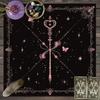 Dark Style Tarot Star & Moon Mahjong Mat - Non-slip, Quick Dry, Stain-Resistant, Water Absorbent
