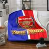 1pc Personalized Name A-Arsenal Blanket, Gift, for Men and Women, Soft Blanket, Good for Sofa Bed Couch Travel, Lightweight Flannel Blanket