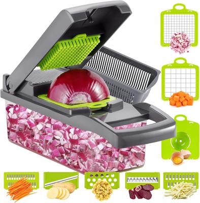 LMETJMA 13 In 1 Vegetable Chopper Multifunctional Food Chopper Onion Chopper Vegetable Slicer Cutter Dicer Veggie Chopper JT-012