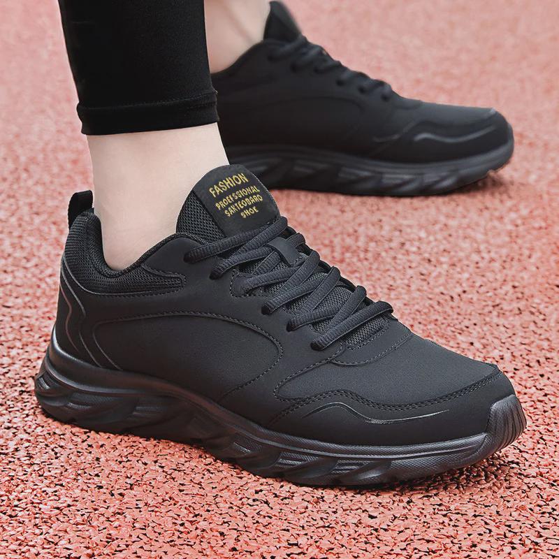 

Мужские повседневные спортивные кроссовки из натуральной сетки: Легкая, нескользящая универсальная кожаная обувь 44