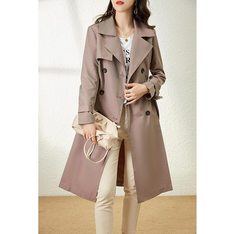 Trench Coat Women's New Spring Clothing Medium and Long Early Spring Thin Jacket Trendy Women's Clothing