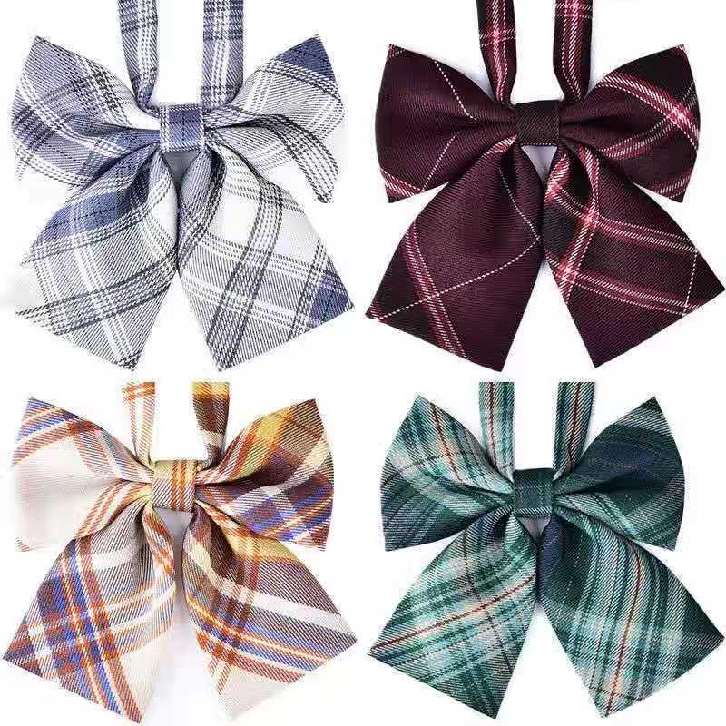 Japanese Academy Style Women's Uniform with Floral Bow Tie