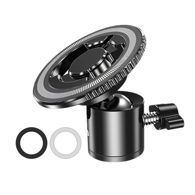 Strong Metal Magnetic Phone Tripod Mount Holder Works On 1/4 Thread And Cold Shoe Linkage For Camera Support