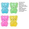 Bear Squeeze Toy Soft TPR Elastic Quick Rebound Lights Flashing Cartoon Bear Anti-stress Pinch Toy Colorful Squeeze Animal Fidget Toy Children Gift