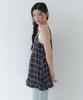 Laminez Check Frill Mini Dress - Navy