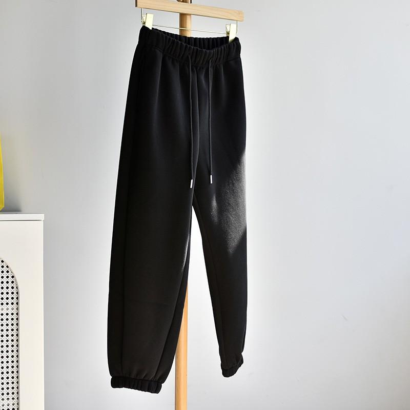 Thick Fleece Lined Winter Pants Men Women Casual Sports Wide Leg Joggers Warm Trousers