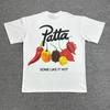 2026 Summer Fashion Unisex Unisex Oversized Chili Print Tshirt Black White Tops Tee T Shirt Comfortable