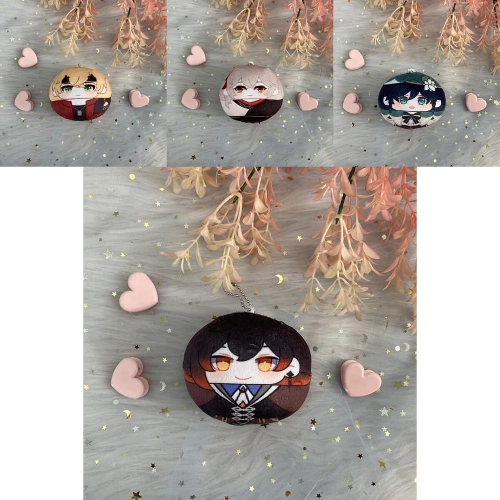 Genshin Impact Plüsch Knödel Albedo Xiao Zhongli Thoma Schlüsselanhänger Weich und Sicher Geschenk