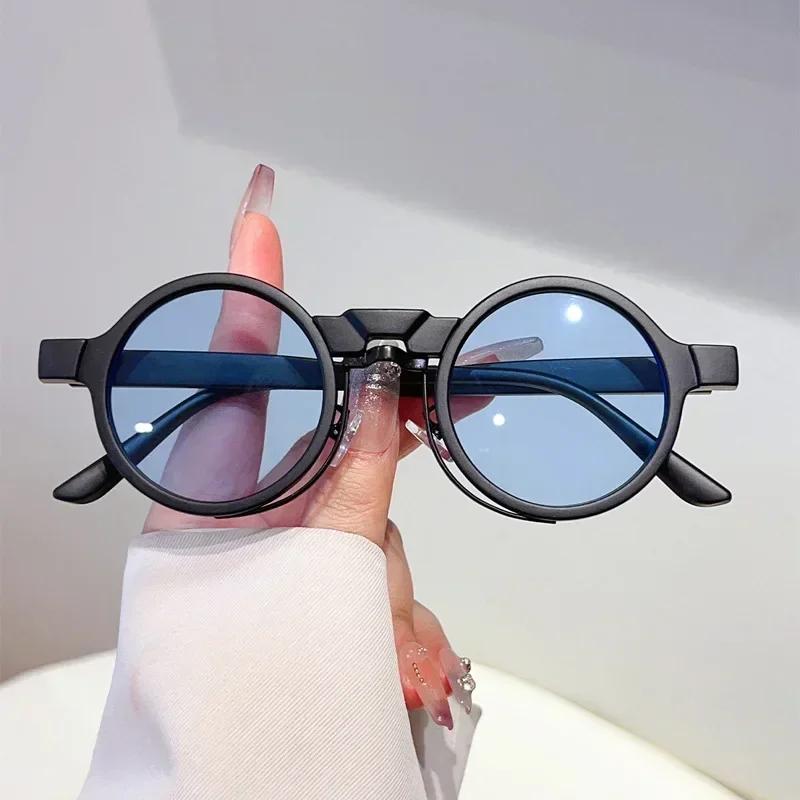 New Fashionable Round Frame Men'S Sunglasses Outdoor Beach Ultra Light Men'S And Women'S Travel Uv400 Sunscreen Glasses
