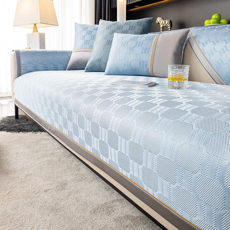 Summer Sofa Cushion Summer Cool Mat Seat Cushion Modern Simple High-End Piece Combination Sofa Cover Cover Cloth