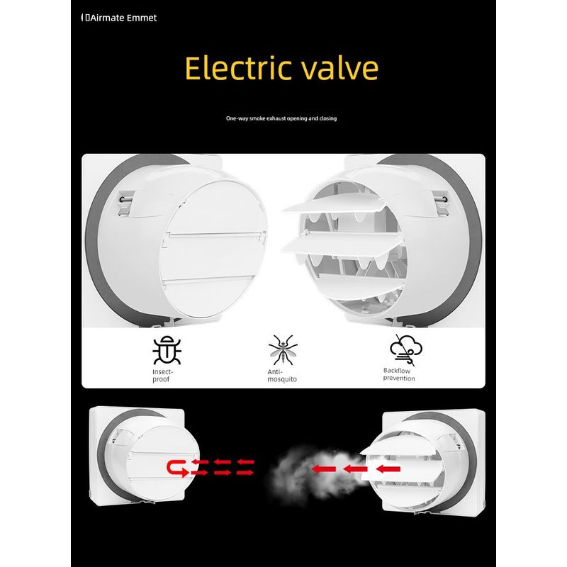 Airmate Kitchen Exhaust Fan Window Glass Wall-Mounted Ventilator Bathroom Ventilating Fan Strong Mute For Home